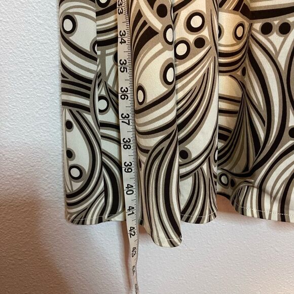 Maggy London Y2K Brown Patterned Tank Dress Size 12 - Picture 5 of 6